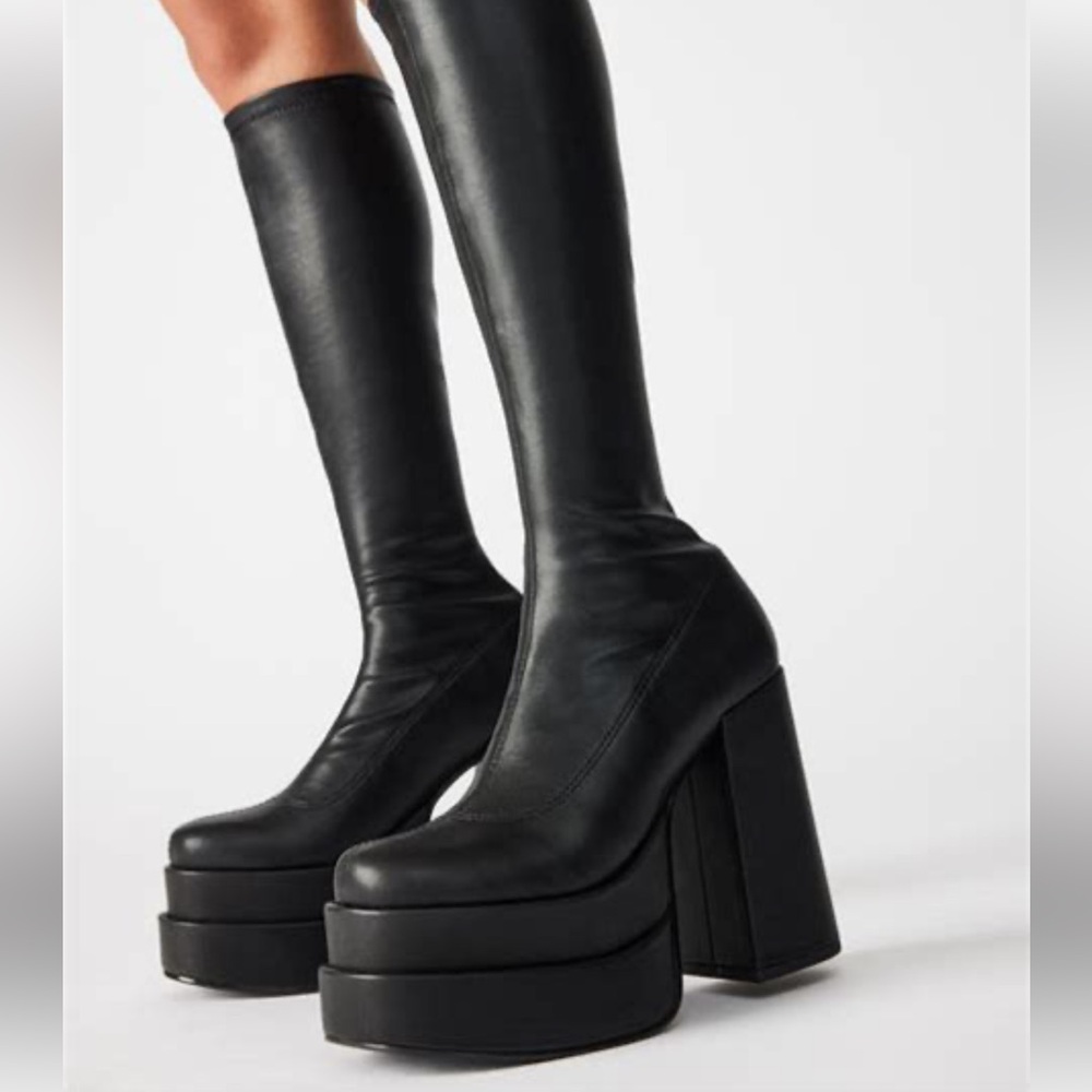 Steve Madden Platform Cypress Knee Boots 125 in Black